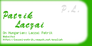 patrik laczai business card